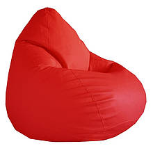 Крісло - груша червоного кольору від 60 х 90 до 100 х 140 см Pear