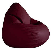 Крісло - груша бордового кольору від 60 х 90 до 100 х 140 см Pear