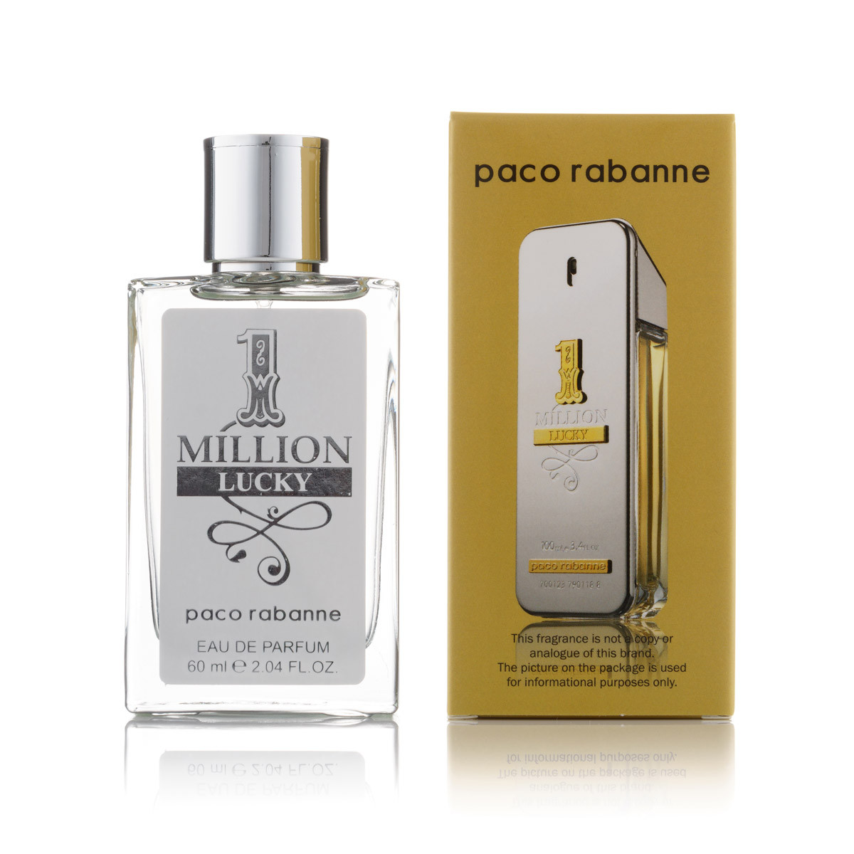 Чоловічий міні парфум 1 Million Lucky Paco Rabanne - 60 мл