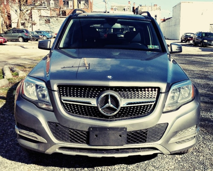 Решітка радіатора Mercedes GLK X204 (12-15) стиль Diamond AMG (срібло)