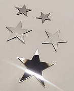 Набір зірочок/сердечок срібло в наборі 5 шт.