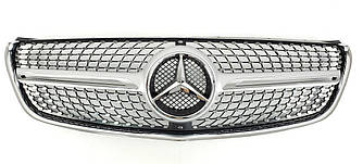 Решітка радіатора Mercedes w447 V-Class стиль AMG Diamond (срібло)