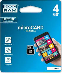 Картка пам'яті microSDHC 4 Gb GOODRAM