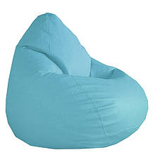 Крісло - груша блакитного кольору від 60 х 90 до 100 х 140 см Pear