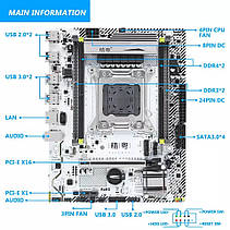 Материнская плата X99M-PLUS LGA 2011-3, DDR3 and DDR4, Xeon E5 V3&V4, SATA-3, pci-e, M.2 NVME, фото 6