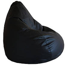 Крісло - груша чорного кольору від 60 х 90 до 100 х 140 см Pear