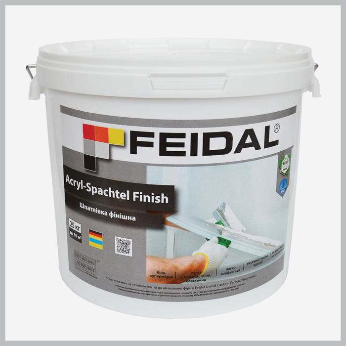 Акрила фінішна шпатлівка Acryl-Spachtel Finish Feidal 25кг