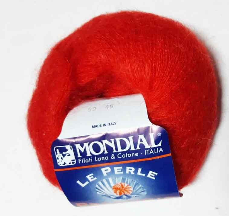 Пряжа "Mondial Prestigio", колір — червоний