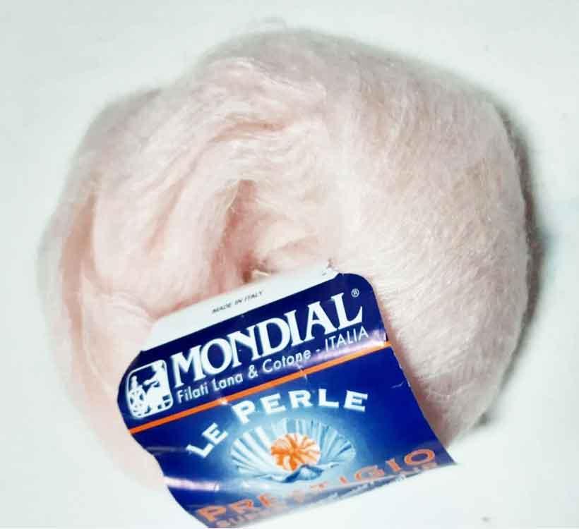 Пряжа "Mondial Prestigio", колір — ніжно-рожевий
