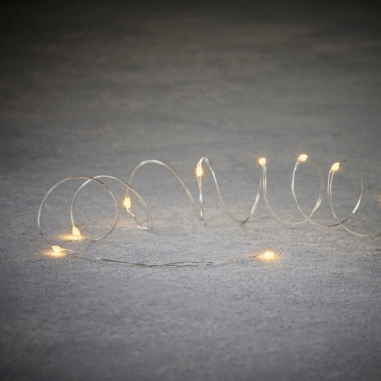 Гірлянда новорічна світлодіодна Luca Lighting срібна Струна 18 м, 300 LED, сірий провід, теплий білий