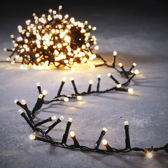 Гірлянда новорічна світлодіодна Luca Lighting Змійка 14 м, нитка 550 LED для дому та вулиці, теплий білий