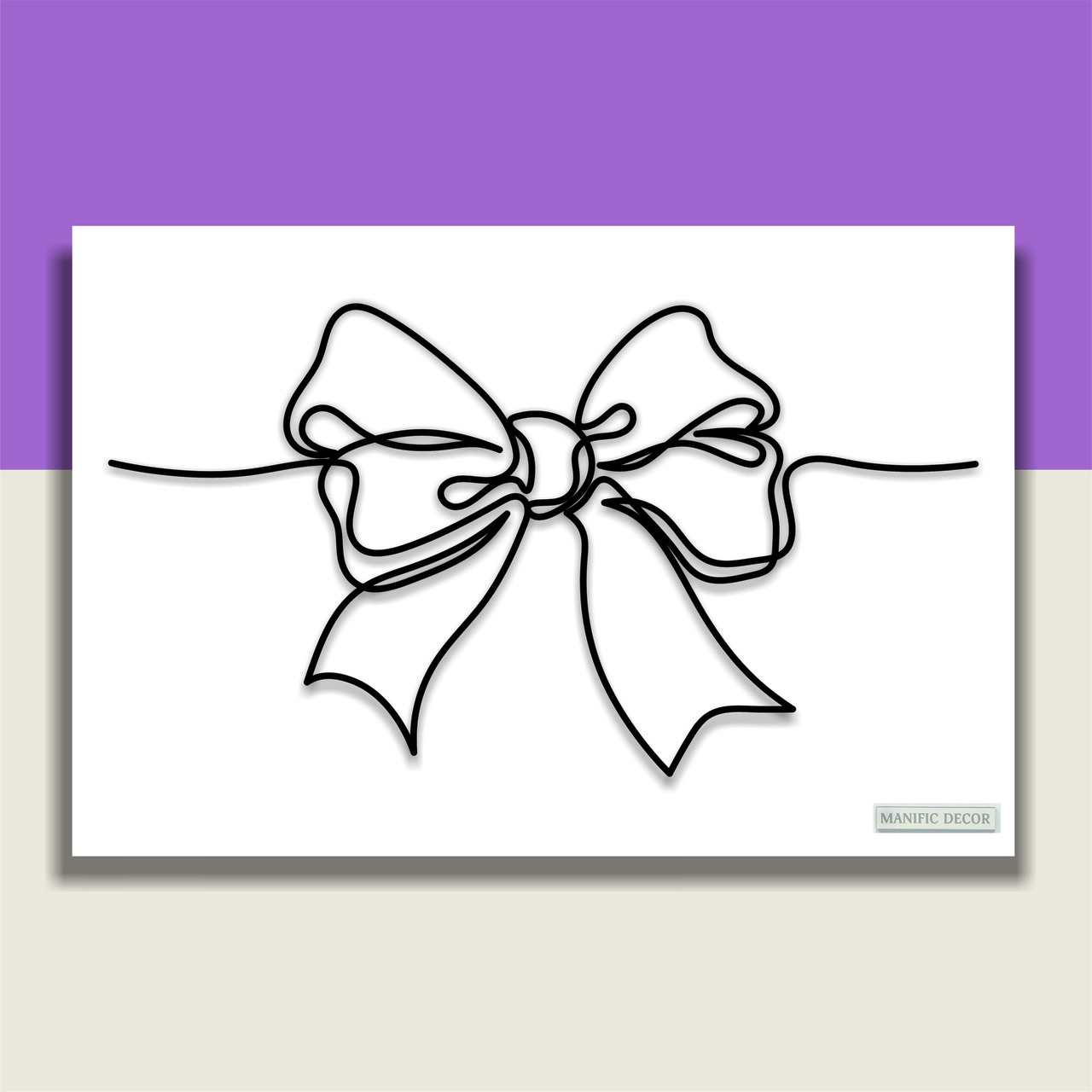 Картина на холсті інтер'єрна абстрактна настінна арт панно Manific Decor "Bow / Бант"