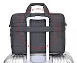 Велика сумка для ноутбука 15,6" Digital Burnur dark gray, фото 7
