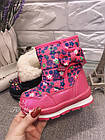 Дитячі зимові чобітки - дутики ТомМ для дівчаток, теплі рожеві черевички р 27, фото 2