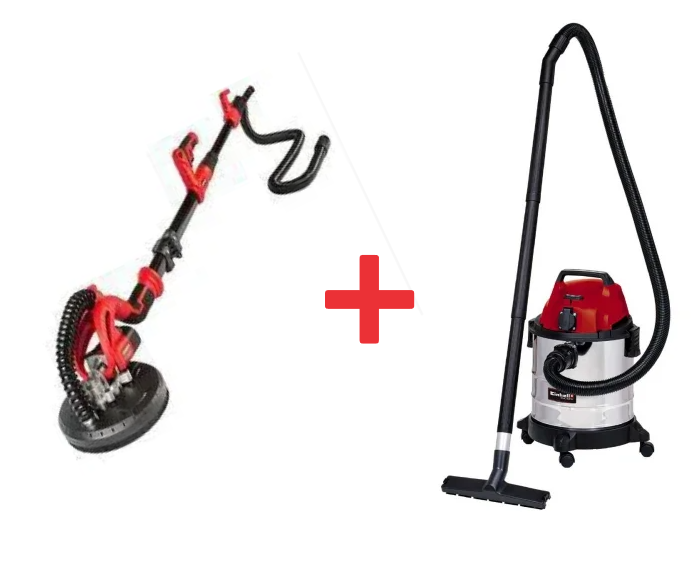 Шлифмашина для стен и потолка Leomix LS-225L (жираф) + Einhell TC-VC 1820 SA