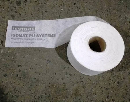 ПСФ 60 / PSF 60 - поліестерова тканина Isomat для армування гідроізоляції (60 гр/м.кв), рулон 10см х 50м, фото 2