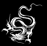 Наклейка на автомобіль 3D 50cm дракон білий, фото 2