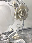 Настільна лампа Е27 30х50 см "Роза" біла, метал/скло, фото 6