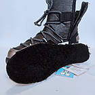 Зимові чоботи-сноубутси Том М для дівчинки, р 36, устілка 23,5 см Чорні термо дутики підліткам, фото 7