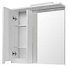 Дзеркало ЮВВІС у ванну кімнату 55 см біле ЕСТЕЛЬ з шафкою зліва, фото 2