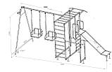 Спортмайданчик Dali-809/2 дитяча з гіркою та гойдалкою, фото 3