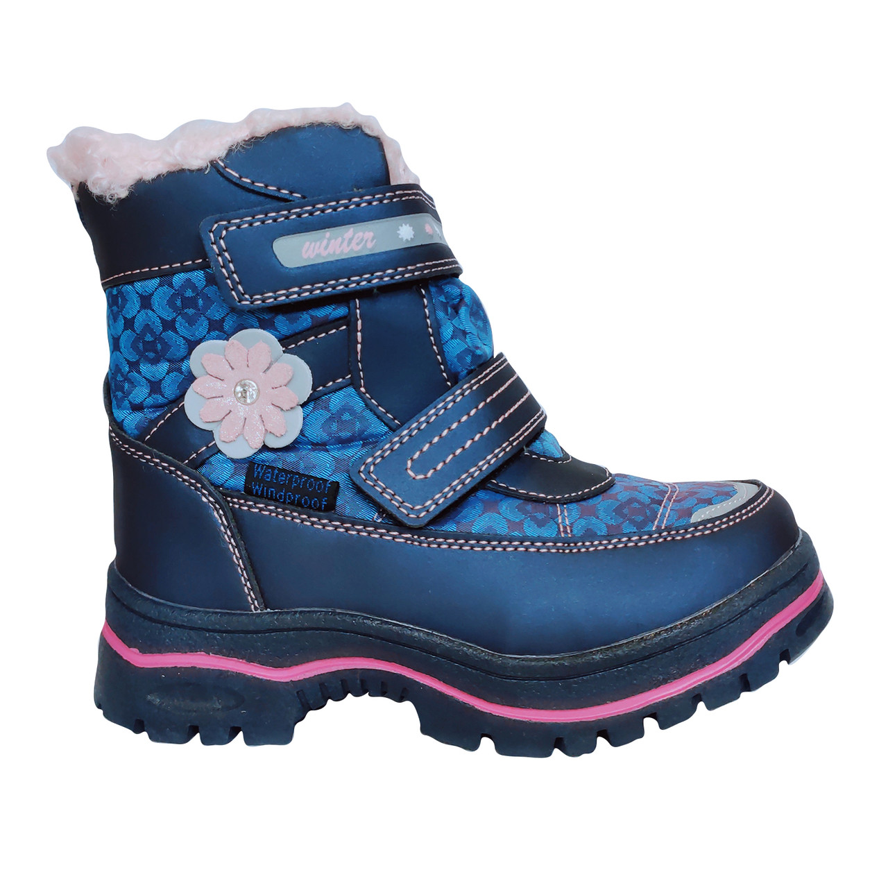 Термо черевики для дівчинки Тому.м, р. 27, устілка 17,2 см Сині зимові дитячі чоботи