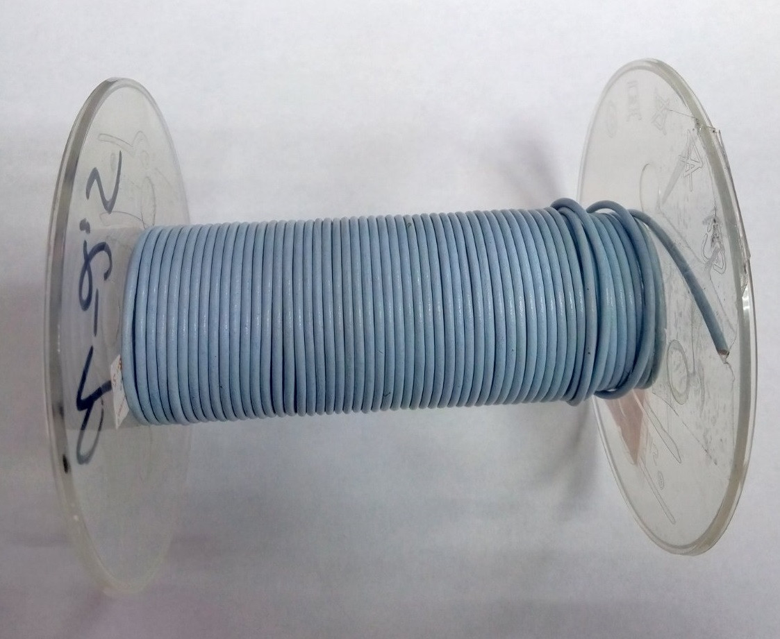 Шкіра кругла гладка бірюзова 1.5мм, фото 1