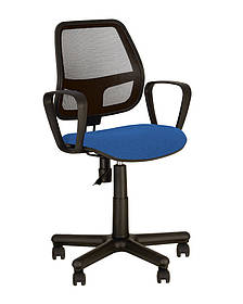 Крісло офісне Alfa GTP механізм CPT хрестовина PM60 спинка сітка OH-5, сидіння тканина ZT-07 (Новий Стиль ТМ)