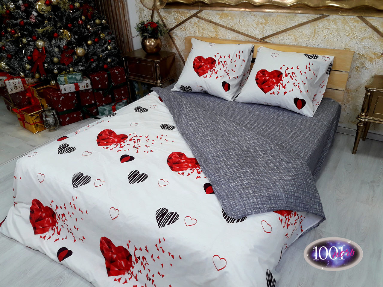 Комплект постільної білизни Бязь Голд Люкс Дуєт №бл88 Євро 220х240