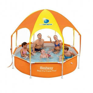 Басейн каркасний круглий Bestway 56432 244х51 см Orange, фото 3