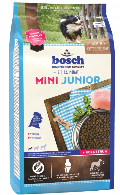 Bosch Mini Junior 15 кг — для цуценят дрібних порід