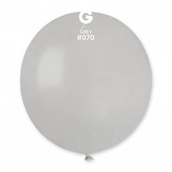 Латексна повітряна куля 19" Gemar (48 см) пастель СІРИЙ