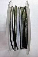 Шкіра кругла гладка темно-зелена 1,5мм