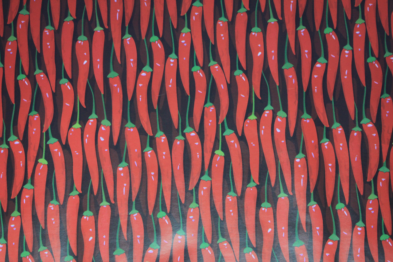 Ексклюзивна папір розмір 1 метр на 70 см з малюнком червоний гострий перець для упаковки подарунків 1 шт, фото 1