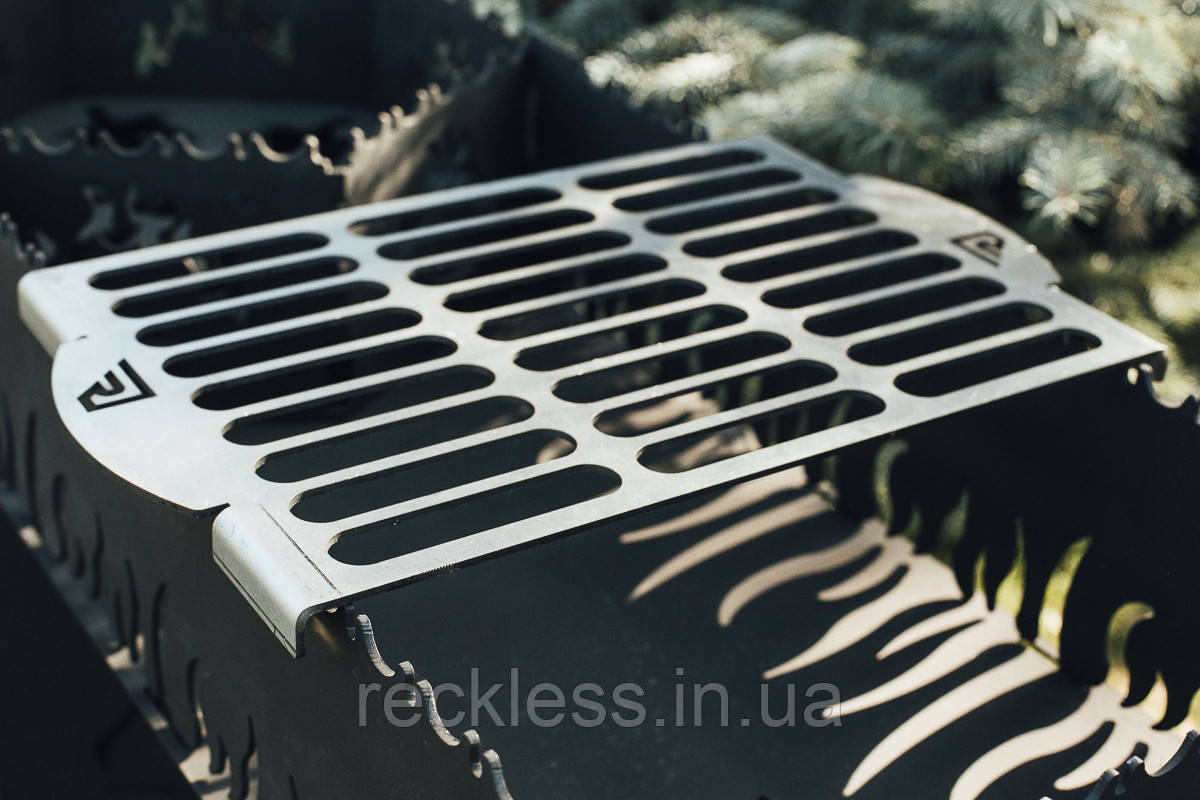 Решітка гриль Reckless з нержавіючої сталі для барбекю та мангалу 360х250х1.5 мм.