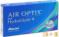 Контактные линзы Air Optix plus HydraGlyde 4 шт