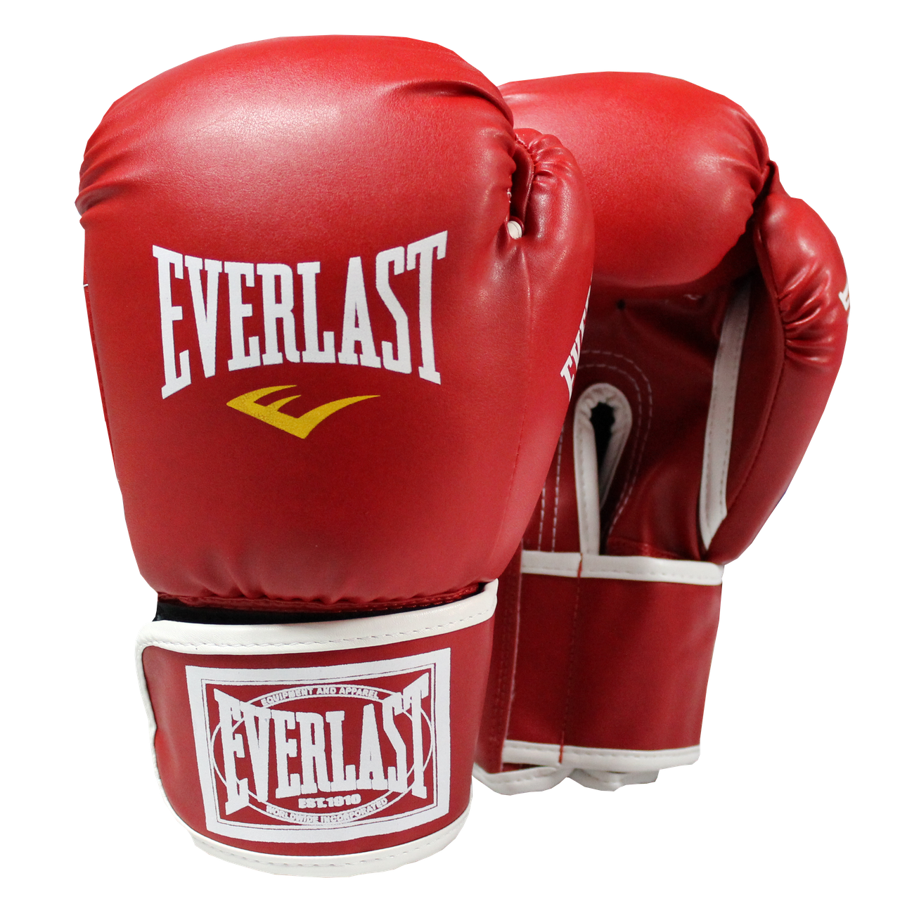 Рукавиці боксерські Everlast із широким манжетом 12 унцій вініл (червоні, сині)