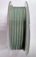 Шкіра кругла гладка салатова 2мм