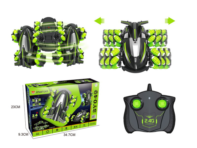 Машинка SY049 на радіокеруванні 2,4G, акум, 17см, світло, трюкова, 4*4,2 кольори, USB зарядний, кор-ці, 33,5-23-10см, фото 1