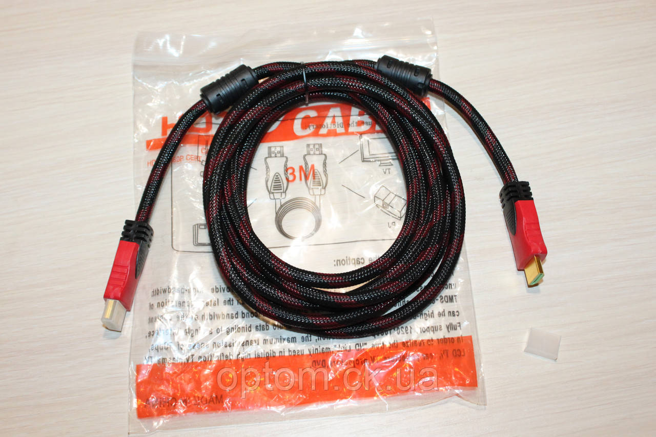 Відеокабель HDMI-HDMI 3m, фото 1