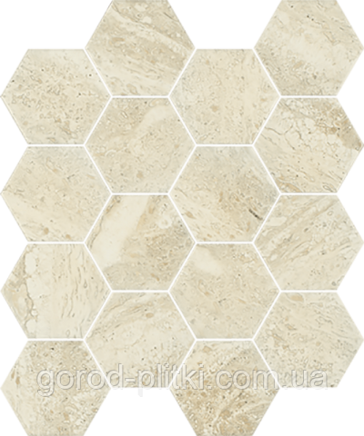 Paradyz Sunlight Stone Beige Mozaika Prasowana Hexagon 22x25.5