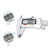 Електронний цифровий штангенциркуль мікрометр з LCD дисплеєм 150мм Digital Caliper В кейсі Чорний, фото 10