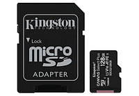 Карта пам'яті micro Kingston 128 GB C10 Canvas Select Plus 100R A1 +SD адаптер