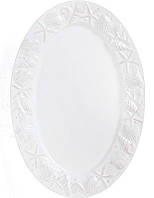 Блюдо сервировочное керамическое Морской Бриз 34.4х24см, белая керамика, овальное