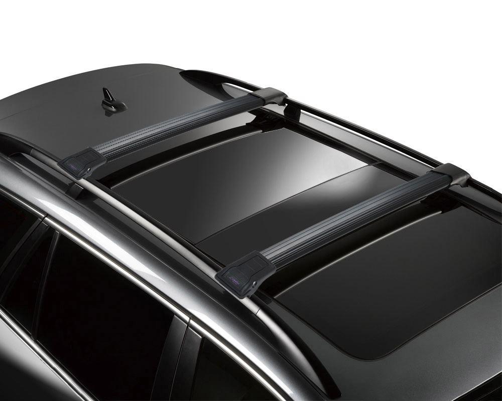 Багажник на крышу Mercedes Vito 2003- черный на рейлинги Erkul - фото 1 - id-p287590605