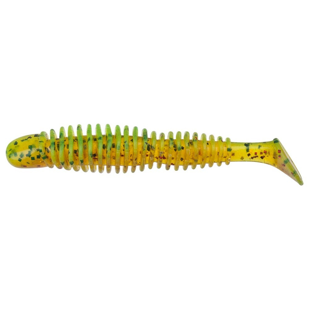 Силікон Reins Bubbring Shad 3" B61 Chart Pepper/Motoroil Red Gold (6 шт/уп.)