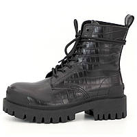 Женские ботинки Balenciaga Strike Lace-up Boot Black ботинки баленсиага страйк черевики Balenciaga ботінки