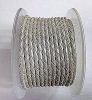 Шкіра кругла плетена біла 3 мм