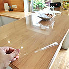 130 на 130 см М'яке скло 1 мм силіконова прозора скатертина на стіл, ПВХ, фото 4