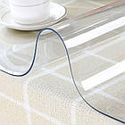 130 на 130 см М'яке скло 1 мм силіконова прозора скатертина на стіл, ПВХ, фото 5